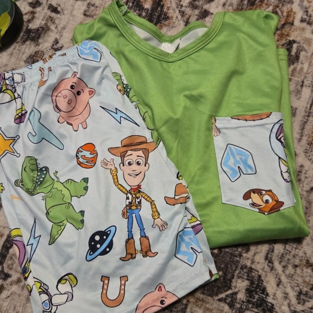 Green Toy Story Pajama Set